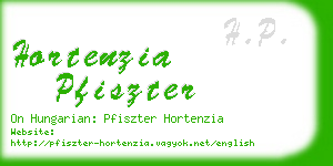 hortenzia pfiszter business card